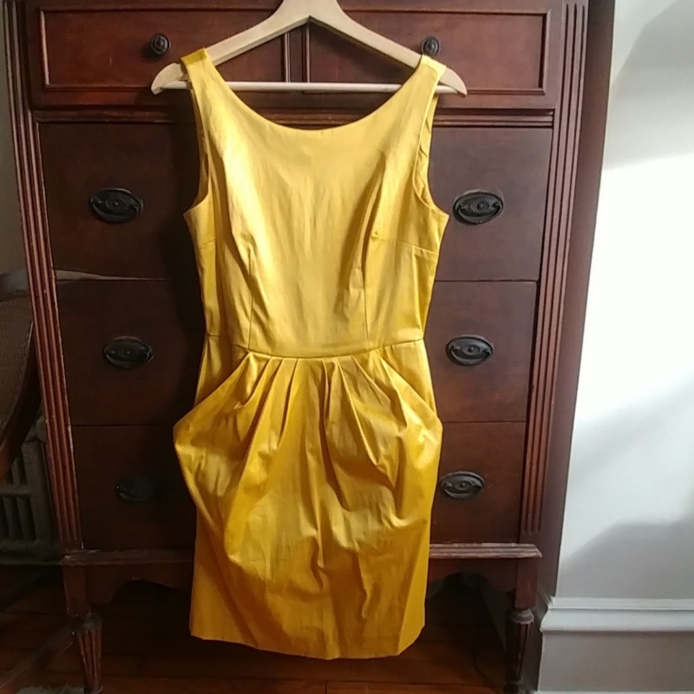 Yellow Satin dress
